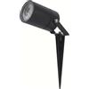 Area illumina Portafaretti da Giardino con Picchetto, GU10 220V, IP65, Alluminio, Bianco/Nero/Corten/Marrone, Ø60x100mm (Nero)