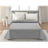 MAXIME MAISON Trapunta Matrimoniale Primaverile Maxi Double Face, Copriletto Matrimoniale Mezza Stagione Realizzato in Italia, Trapuntino Leggero Matrimoniale (100 gr/mq) in Morbida Microfibra (Grigio/Argento)