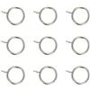 MroMax - Anelli per tende in metallo, diametro interno 25 mm, 24 pezzi, colore: Argento