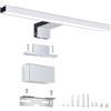 NBEASTKEY Lampada LED per specchio da, 8W 45 cm 230 V Luce neutra 4000K, Lampada da bagno moderna per luce da trucco, Lampada da mobile Luce da parete per bagno. IP 44 Impermeabile alluminatura