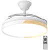 Kemoribe Ventilatore da Soffitto con Illuminazione 106 cm, Ventilatore da Soffitto Luce a LED e Telecomando 6 Velocità, Illuminazione LED Dimmerabile, motore DC silenzioso Colore legno naturale