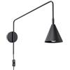 SOLLUX lighting Lampada da Parete - Applique da Parete - Acciaio - 1 Paralume - Lampadina LED - Nero Nox