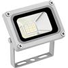 IINCOOY Faretto LED da Esterno 10W, Faretto LED da 12V, Riflettore con Sensore, IP65, Illuminazione da Giardino Impermeabile