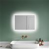 SUNXURY Specchio da bagno con illuminazione 60 x 50 cm interruttore a parete specchio luminoso montaggio orizzontale e verticale bianco freddo 6400K CRI>95