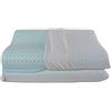 Baldiflex, Coppia di Cuscini in Memory Foam Modello Ortocervicale Premium Fresh, Guanciale Memory con Fori di Traspirazione, Contro Dolore Collo e cervicale, Ortopedico, rinfrescante