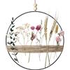Lucywey Ghirlanda di Fiori Secchi (30 x 30 cm) per Porta e Parete - Decorazione Fai da Te Naturale, Primaverile Estiva per la Casa