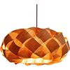 CSSYKV Lampada A Sospensione in bambù Naturale Paralume in Legno Impiallacciato Lampadario Vintage Intrecciato A Mano Lampada di Vimini Nordica Fatta A Mano in Stile Cinese Luce Intrecciata in bambù