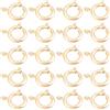 Beebeecraft 20 Pezzi di Fermagli Ad Anello A Molla da 16x13.5x2mm Piccoli Fermagli e Chiusure per Collane Rotonde in Ottone Placcato Oro 18K di Ricambio per La Creazione di Gioielli Braccialetti