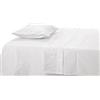 Belvina Completo Letto Singolo Lenzuola Cotone 100% Bianco