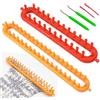 BNGXR Set di telai per maglieria,Modelli per Maglieria a Telaio Set di Telai per Maglieria Lunghi in Plastica Adatto Principianti per Fai Da Te Sciarpa di Lana Cappello Filato
