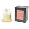 Generico Candela profumata Velvet Rose & Oud in campana di vetro 150g - Elegante candela decorativa con coperchio e fiocco dorato - Profumo intenso e avvolgente - Idea regalo raffinata per la casa