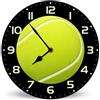 Horienteeon Orologio da parete da tennis, 25 cm, silenzioso, senza ticchettio, per decorare la casa, la cucina, gli appassionati di sport, orologio da parete per gli amanti del tennis, orologi da