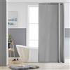 Furlinic Tende Doccia Anti-Muffa Tessuto in Poliestere, Grigio Tende Doccia Angolare Impermeabile &Lavabile,Tenda Vasca da Bagno con 6 Ganci Tenda doccia 80x180cm.