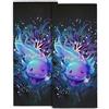 amepay Simpatici asciugamani Axolotl, confezione da 2, 36,8 x 71,1 cm, set di asciugamani giocosi in morbida microfibra di poliestere con motivo scuro stravagante, per bagno, cucina, spa, hotel,