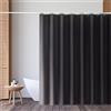 KnnRiim Tenda da doccia, 90 x 180 cm, in poliestere resistente all'acqua e alla muffa, lavabile in lavatrice, orlo zavorrato con ganci, colore nero