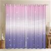 Homemissing Tende oscuranti per camera da letto e soggiorno, colore rosa, viola, arcobaleno, 30% -50%, tende oscuranti per bambini, tende colorate ombré glitterate, tendaggi per finestre, 167,6 x