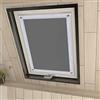 Eurohome Tenda termica per lucernari senza fori, protezione solare, tenda oscurante con ventose, per finestre Velux, 60 x 78 cm, colore: grigio