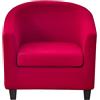 WWQQKJ Copripoltrona 1 Posto Chesterfield Elasticizzato 2 Pezzi Tinta Unita Fodere Poltrona da Cocktail Antiscivolo con Coprisedile per Bar Soggiorno Camera da Letto Club(H)