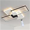 GaoHX Plafoniera LED Rettangolare, Plafoniera LED Soffitto Dimmerabile, 3000-6000K 75W LED Lampada da Soffitto Stile Moderno Interno Plafoniere Led con Telecomando per Camera da Letto, Cucina, Soggiorno ( C