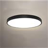 HBBursts Plafoniere A LED Sottili, 3 Temperature Di Colore, Pannello Luminoso Impermeabile Da Incasso For Soggiorno, Cucina, Camera Letto, Corridoio, Bagno, Cabina Armadio(Black,30cm/12in)
