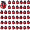 SUNNYCLUE 1 Scatola Circa 40 Pezzi Perline Coccinella Vetro Rosso Lampwork Insetti Animali Volanti Perline Fatte A Mano Distanziatore Sciolto Filo Elastico per Creazione di Gioielli Braccialetti