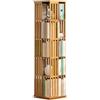 FEITJMMW Scaffale per Libri Girevole A 360°, Libreria per Studenti in bambù A 5/6 Livelli - Libreria Ad Angolo Alta Scaffali da Terra Scaffale per Armadietti Scaffale per Libri Espositore per Libri