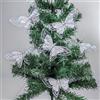 YCHTEWY - Farfalla artificiale per la decorazione argentata albero ornamento set di 12 con filo metallico regalo di San Valentino Natale e decorazione di nozze