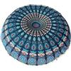 Hasaller Grande cuscino rotondo da pavimento con mandala, pouf indiano, federa rotonda stampata per cuscino (#3)