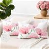 Brylleii Set di 2 Federe Cuscini per Divano 30x50 Impermeabili Esterno Fodere per Cuscini Decorativi con Cerniera Finto Lino Floreale Copricuscini Decorativa Vintage per Giardino Patio Soggiorno