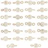 PH PandaHall AZ Letter Link Charms, 26pcs Conchiglia Lettere Dell'Alfabeto Perline con 304 Anelli Dorati in Acciaio Inossidabile con Ciondolo A Forma di Ciondolo per Bracciale Fai da Te Collana