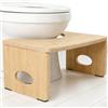 NewAusen Sgabello da toilette in bambù pieghevole, Sgabello WC Pieghevole in Bambù, gradini in legno fisiologico, piedi per naturale per salute del colon, costipazione e emorroidi, Adatto ad Adulti e Bambini