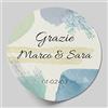 LARGE FORMAT 24 Adesivi Personalizzati Bomboniere Matrimonio 6 cm Modello F | etichette adesive per prima comunione, battesimo, cresima, sacchetti confetti, scatoline, chiudipacco e segnaposto