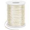 LEREATI Filo Nylon per Braccialetti 1.5mm x 100m Cordoncino Natalizio Cordone di Raso, Cordino per Borse Uncinetto, la Creazione di Gioielli, Fai da Te, Collane, Perline (Bianco Sporco)