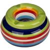 BLUECHOLON Posacenere in Ceramica Antivento a Righe Multicolori, 11 x 6 cm, 4 Colori Assortiti