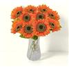 RHQFDM 8 Pezzi Girasoli Finti per Decorazioni Fiori Finti da Esterno Arancione Rosso Plastica Girasole Fiorellini per Bomboniere per la Casa Hotel Ufficio Giardino Fiore Arrangement Decor