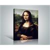 1art1 Leonardo da Vinci Poster Stampa Artistica su Tela La Gioconda Quadro da Parete sulla Barella | Murale XXL | Immagine 50x40 cm
