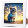 SUVEK 5D Diamond Painting Kit Completo, Gatti Pittura Diamante fai da te Art con Fram, Strass Decorazione per Casaper, Decorazioni Casa per Bambini Principianti, 20 x 20 cm