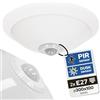 HOROZ ELECTRIC Plafoniera LED con Sensore di Movimento 300 mm Bianca - Lampada da Soffitto E27 con Sensore PIR 360° e Crepuscolare - Montaggio a Superficie IP20 per Interni