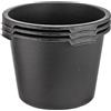 BURI 3x Secchiello per Mortaio Tondo 40 Litro Nero Secchio Costruzione Fatto Germania da Malta Beccuccio Secchio Acqua Maurereimer Set 40 Litro IN Plastica Cemento Secchiello Muri Casa