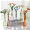 NUPTIO Piccoli Vaso Fiori Vetro: 21,7cm Colorato Vasi Centrotavola per Decorazioni Matrimonio Tavolo - Vaso Decorativo da Interno Striato per Casa Festa Soggiorno Set di 6