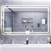 HySail Specchio Bagno con Luce LED, Specchio in Argento HD 5 mm, 3 Temperature di Colore e Luminosità Regolabile, Anti-Appannamento, Specchio LED da Parete con Interruttore Touch, 120L x 70l cm