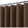 VANZAVANZU Tenda da Doccia Impermeabile con Ganci in Metallo Tenda da Bagno in Tessuto Lino Poliestere Antimuffa per Vasca da Bagno Stanza Bagnata Box Doccia - 152 x 182cm (Marrone)