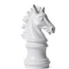 NENBOLEC Scacchi Scultura Figurina Cavaliere Statuetta Regalo Moderna Decorazione Arte Casa Soprammobili Ornamento Resina Statua Bianca 25cm