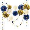 NICROLANDEE Decorazioni per feste, 12 pompon in carta velina per matrimoni, compleanni, fidanzamenti, baby shower neutri, per feste nuziali, 12 pezzi