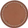 GIVBRO Fondo tondo per borse Base sagomata per borse fai da te con fori per borse a tracolla realizzate all'uncinetto e a maglia per accessori per progetti fai da te, colore marrone