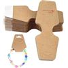 CERCTLA 100 Pezzi Espositore per Gioielli, Carte per Imballaggio di Collane, Schede per Esposizione Gioielli, Cartoncini in Carta Marrone Per Collane, Bracciali, Orecchini, Cavigliere, Portachiavi, Marrone
