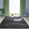 CUIMEI Tappeto a Pelo Lungo Morbido 85 x 120 cm, Shaggy Pelo Lungo, Antimacchia, Lavabile e Rifilabile, Resistente Polyester, per Ingresso Bagno Tappeto Sala Antiscivolo rug, Grigio