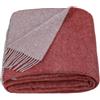 LYHome Coperta in Lana Merinos - Copriletto Plaid per Letto Divano, Singolo Una Piazza e Mezza Matrimoniale, Coperte Per Invernale Estiva Morbida Calda (140x200 cm, Terracotta Grigio Doppio lato)