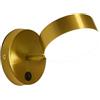 NICRX Oro Applique da parete moderna in ottone con interruttore - Lampada LED regolabile con 3 temperature di colore,Applique Interno per camera da letto,comodino,corridoio,uso alberghiero (B)