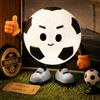 FAMIDUO Luce Notturna Calcio per Bambini, Lampada Silicone Dimmerabile Calciatore Bianco e Nero con Timer 15/30/60 Min, LED RGB Ricaricabile USB-C, Idea Regalo Compleanno Ragazzo Cameretta Tifosi
